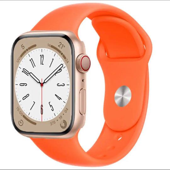 Silicone Strap For Apple Watch Series 8 7 6 5 4 3 SE