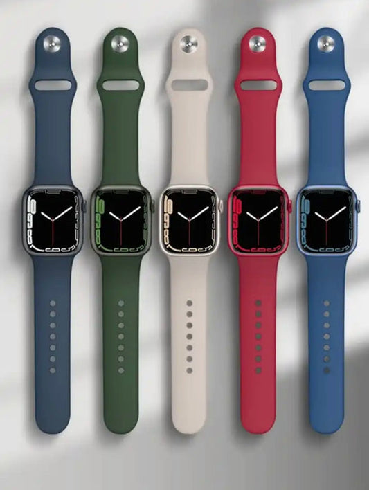 Silicone Strap For Apple Watch Series 8 7 6 5 4 3 SE