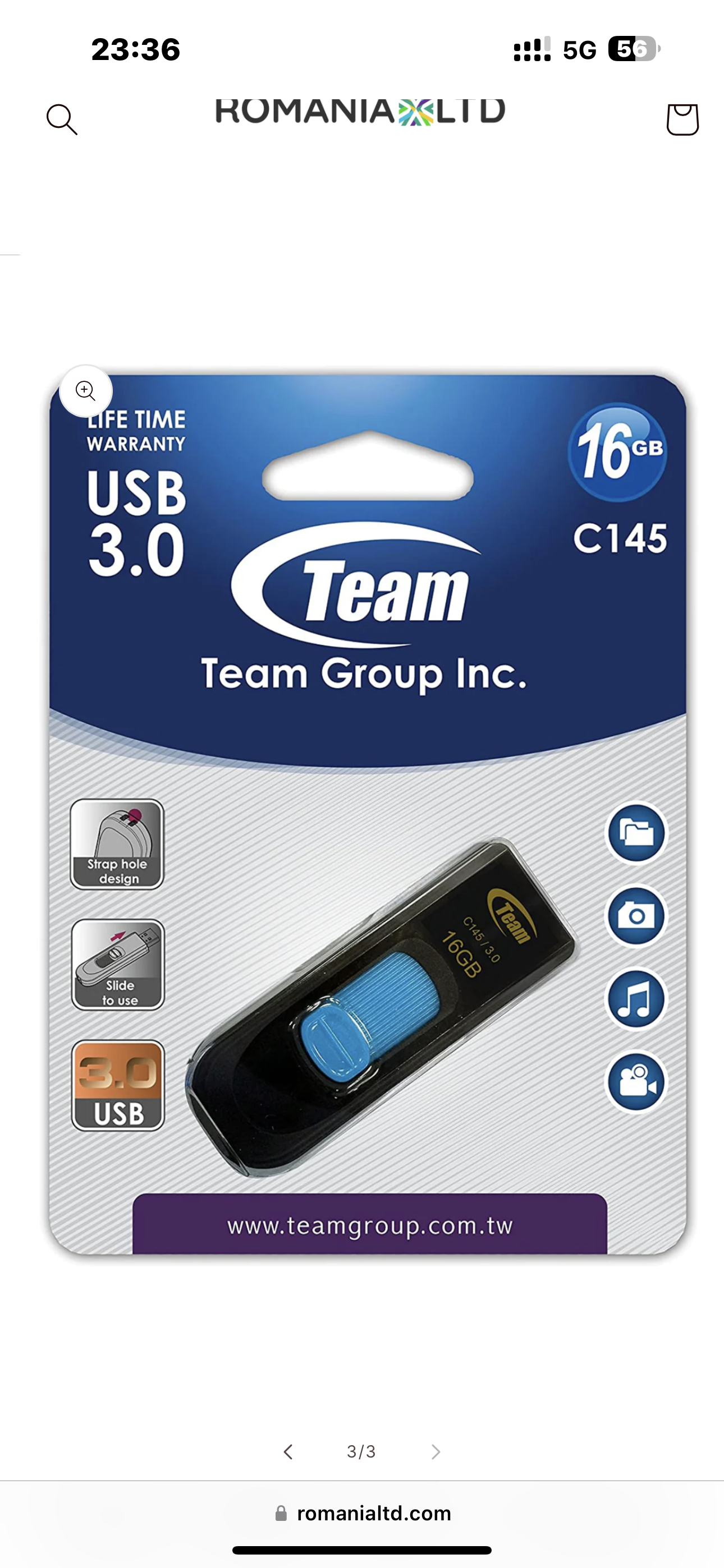 TEAM USB 3.0 BLUE USB FLASH DRIVE