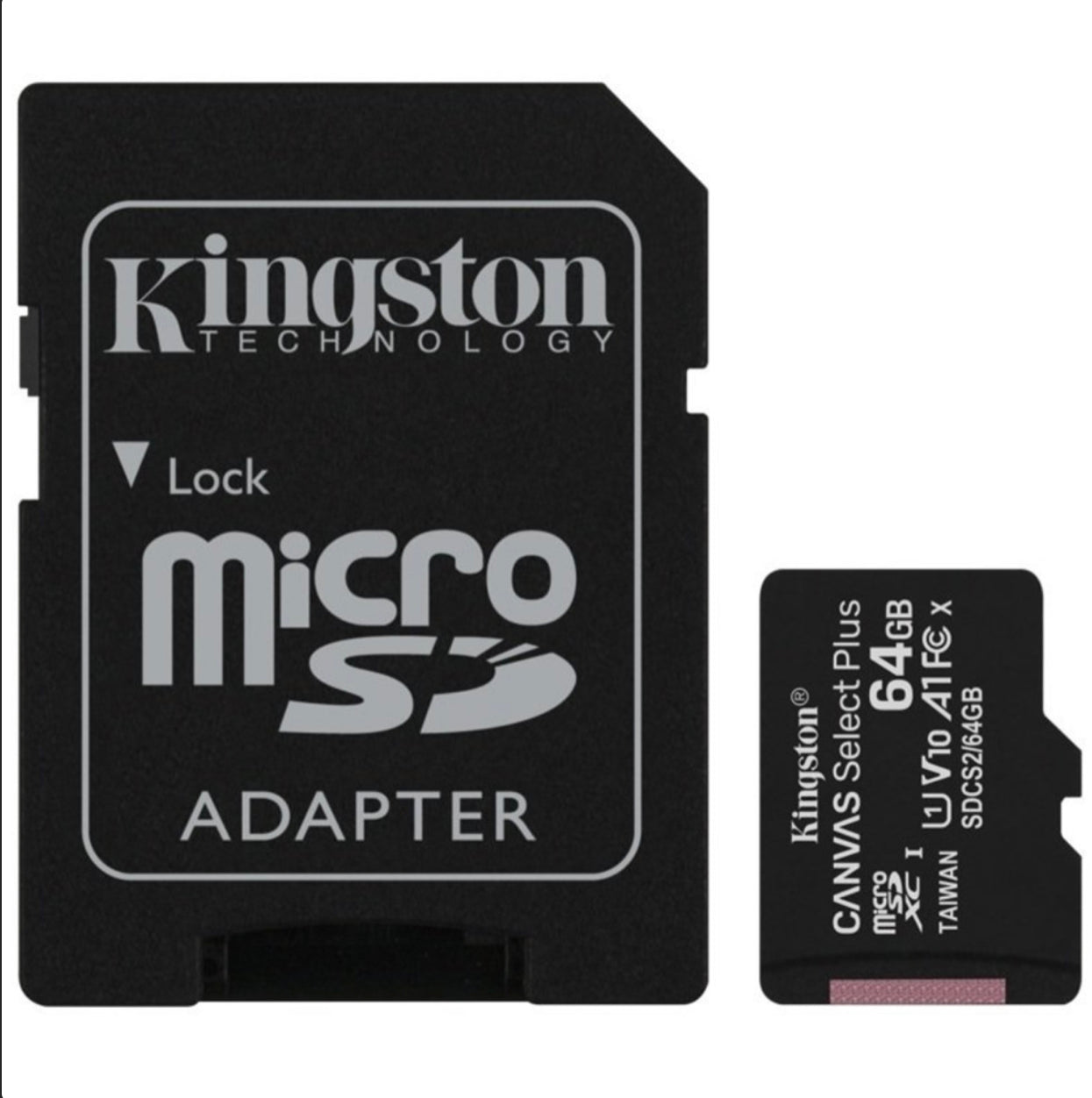 KINGSTON CANVAS SELECT PLUS 64GB MICRO SD UHS-I (U1) FLASH CARD WITH ADAPTER