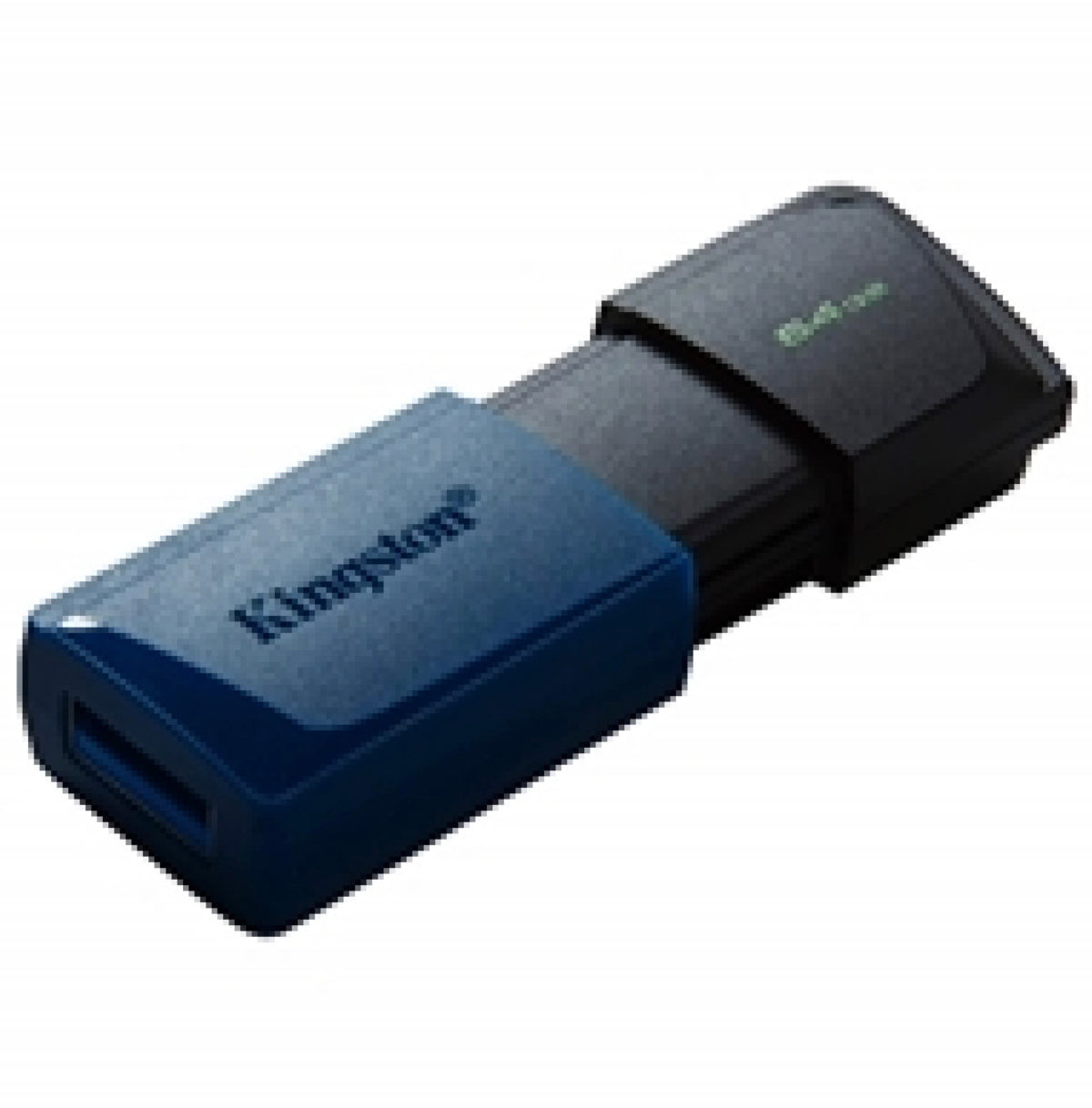 KINGSTON DATATRAVELER EXODIAM DTXM/64GB USB FLASH DRIVE, 64GB, USB 3.2, BLUE / BLACK, MOVING CAP DESIGN