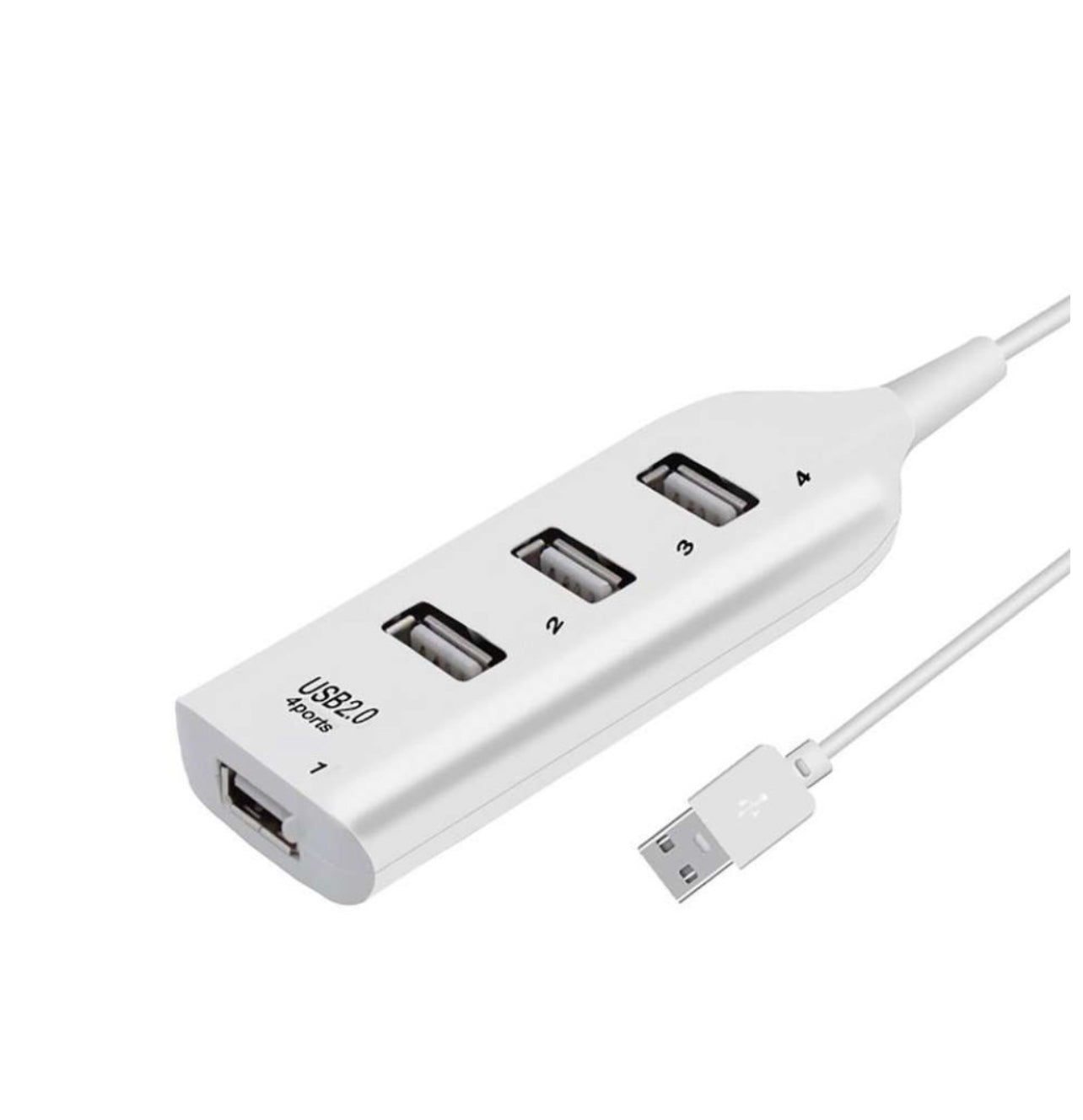 4 Ports Multi USB Splitter 2.0 USB Hub Adapter for PC Mac Desktop Computer