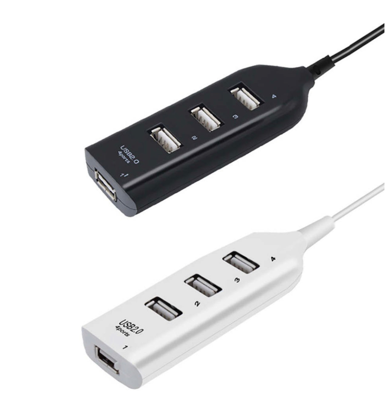 4 Ports Multi USB Splitter 2.0 USB Hub Adapter for PC Mac Desktop Computer