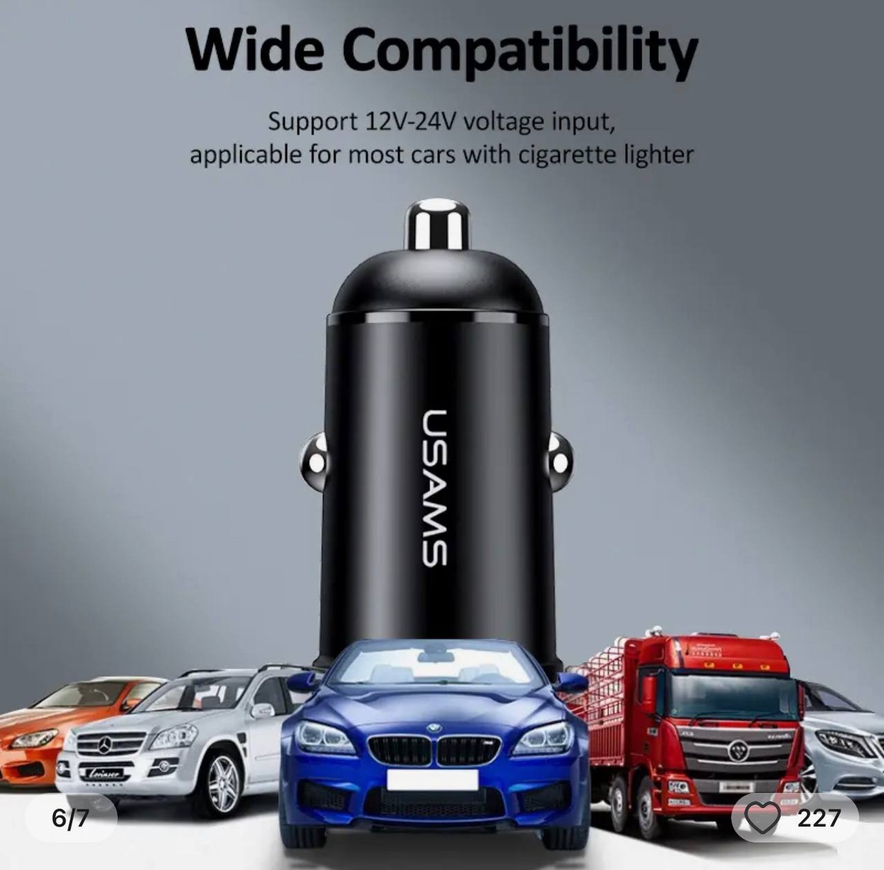 USAMS 3.1A MAX DUAL USB PORT CAR CHARGER